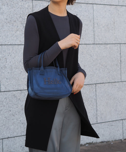 メッシュバッグインハンドバッグ 15-5018