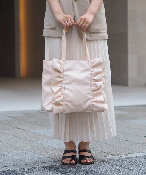 【ショップチャンネルOA商品】A4フリルトートバッグ 12-1159