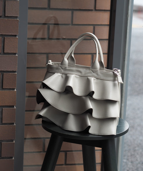 【雑誌掲載・ショップチャンネルOA商品】2WAYフリルハンドバッグ 12-1162