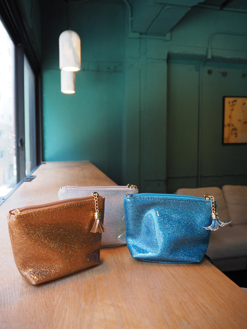 フリンジ付きグリッターポーチ 15‐5014