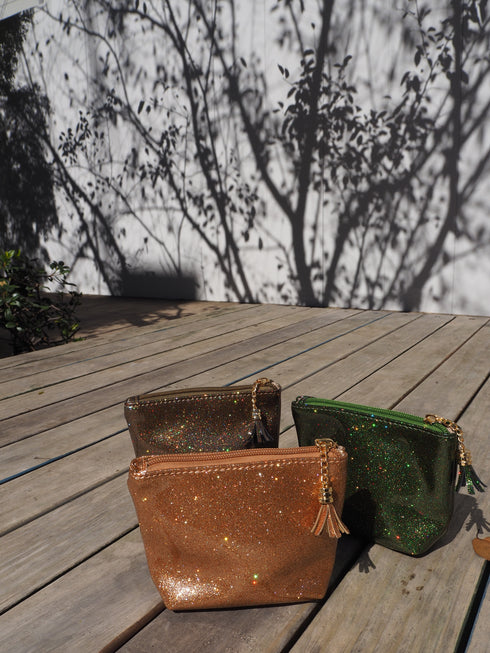 フリンジ付きグリッターポーチ 15‐5014