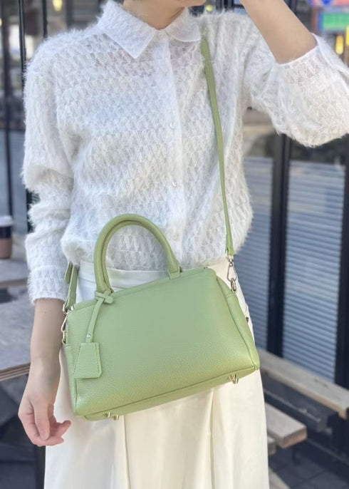 2WAY3室構造バーハンドルバッグ キーチャーム付き 12-1207