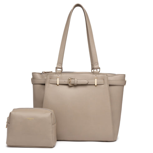 ベルトデザイントートバッグポーチセット 17-0971