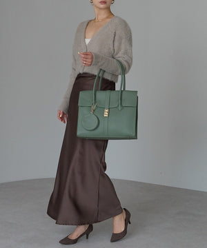 【雑誌掲載・人気商品】エレガンストートバッグ 丸ポーチ付き 17-0994