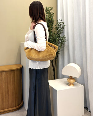 ベルトモチーフ エコファー トートバッグ 12-1250