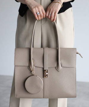 【雑誌掲載・人気商品】エレガンストートバッグ 丸ポーチ付き 17-0994