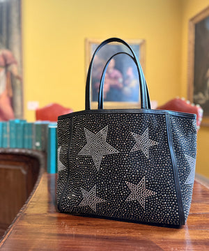 【ショップチャンネルOA商品】星柄ラインストーントートバッグポーチセット　17-0998