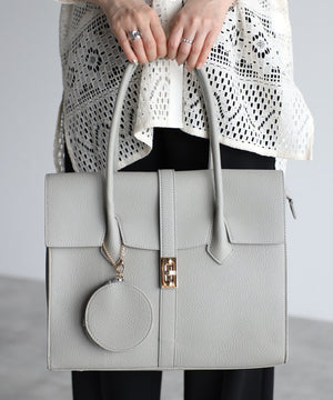 【雑誌掲載・人気商品】エレガンストートバッグ 丸ポーチ付き 17-0994