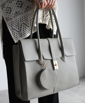 【雑誌掲載・人気商品】エレガンストートバッグ 丸ポーチ付き 17-0994