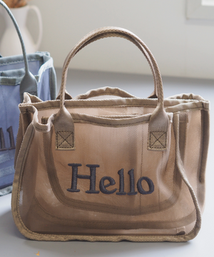 メッシュバッグインハンドバッグ　15-5018