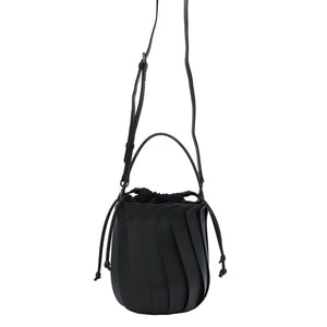 【ショップチャンネルOA商品】プリーツ バケツ型 2WAY ショルダーバッグ 巾着　17-1202
