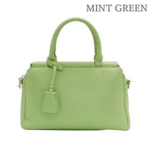 2WAY3室構造バーハンドルバッグ キーチャーム付き 12-1207