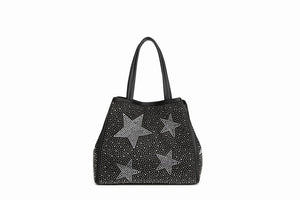 【ショップチャンネルOA商品】星柄ラインストーントートバッグポーチセット　17-0998