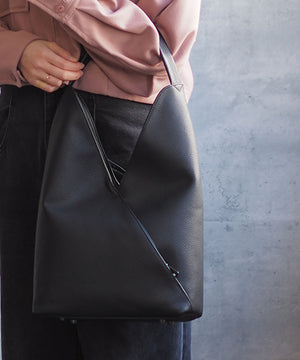 【ショップチャンネルOA商品】レザートライアングルトートバッグ　18-1190