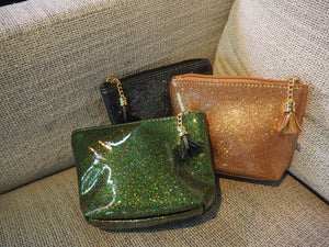 フリンジ付きミニラメポーチ 15-5014