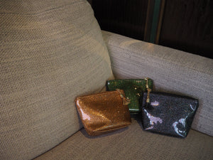 フリンジ付きミニラメポーチ 15-5014