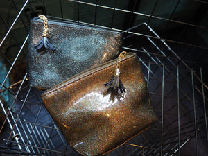 フリンジ付きミニラメポーチ 15-5014