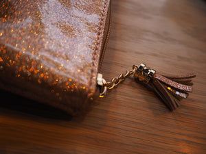 フリンジ付きミニラメポーチ 15-5014