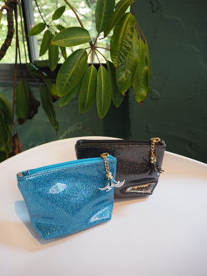 フリンジ付きミニラメポーチ 15-5014