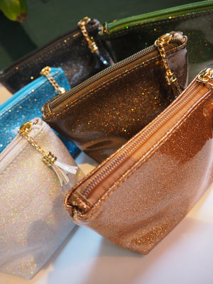 フリンジ付きミニラメポーチ 15-5014