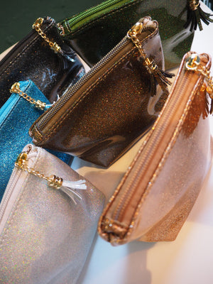 フリンジ付きミニラメポーチ 15-5014