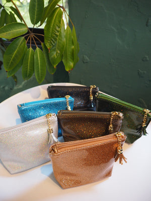 フリンジ付きミニラメポーチ 15-5014